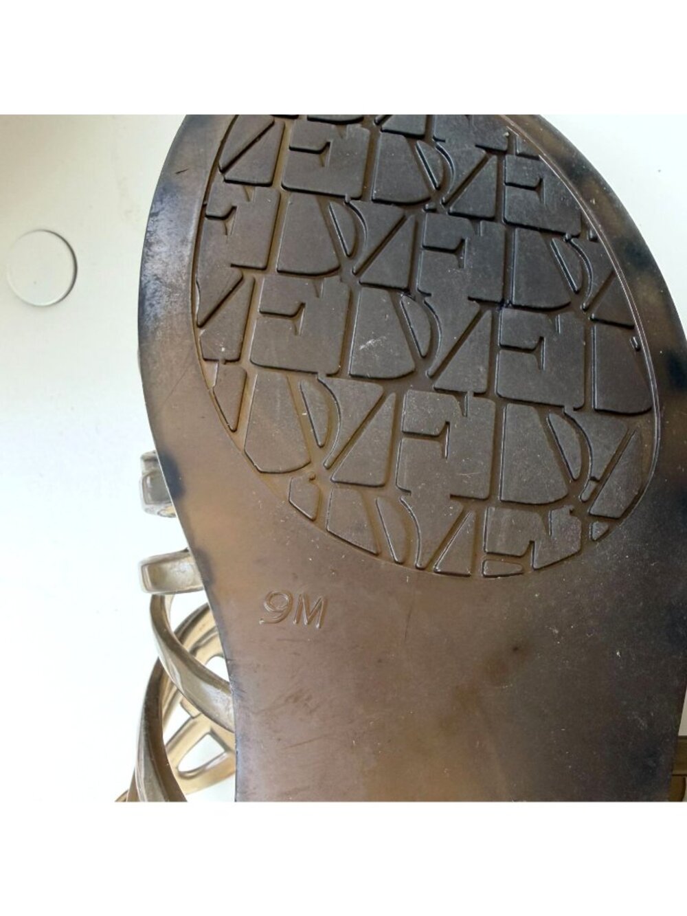 Diane Von Furstenberg DVF Jaya Love Knot Jelly Gladiator Sandal Gray Size 9M - Picture 9 of 10